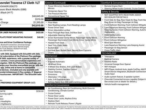 Certified 2023 Chevrolet Traverse LT w/ LPO, Floor Liner Package AWD/4WD image 29