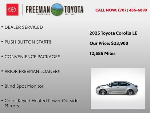 Certified 2025 Toyota Corolla LE w/ Convenience Package image 8