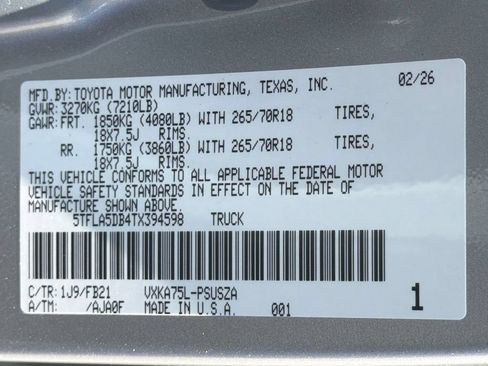 New 2026 Toyota Tundra SR5 AWD/4WD image 37