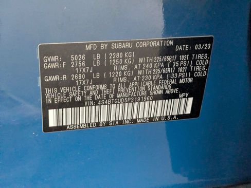 Certified 2023 Subaru Outback Wilderness AWD/4WD image 31