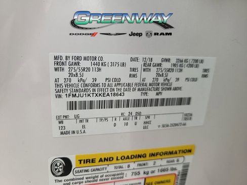 Used 2019 Ford Expedition Limited w/ Driver Assistance Package image 34