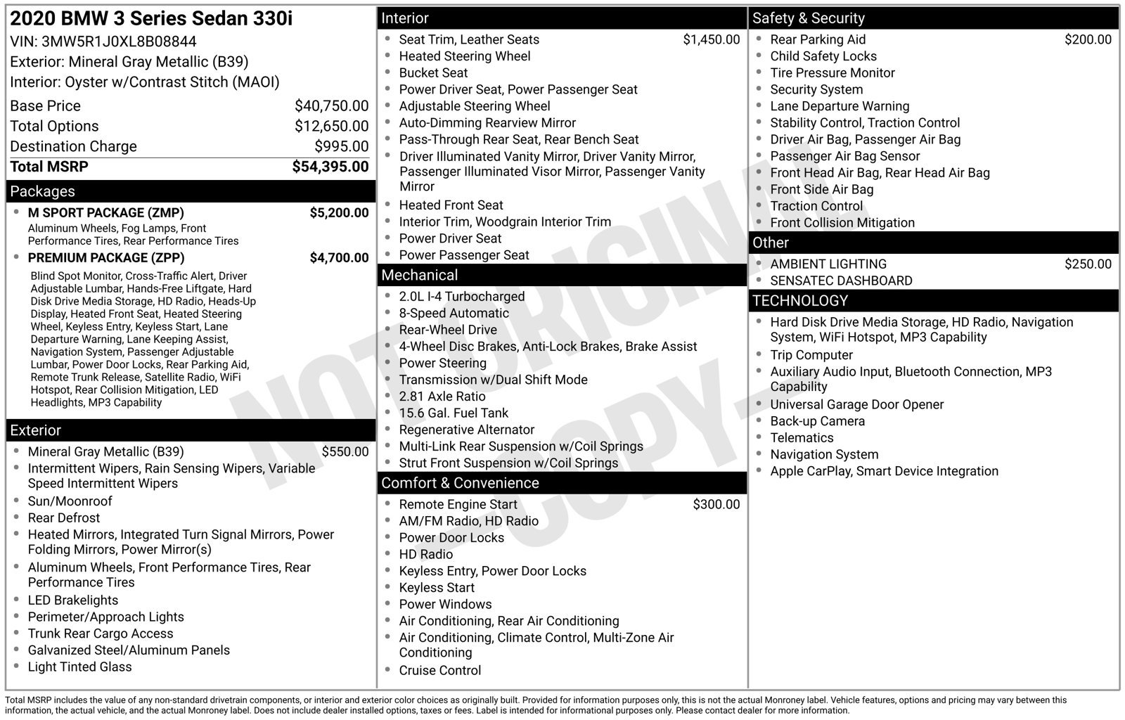 Used 2020 BMW 330i Sedan w/ M Sport Package RWD image 3