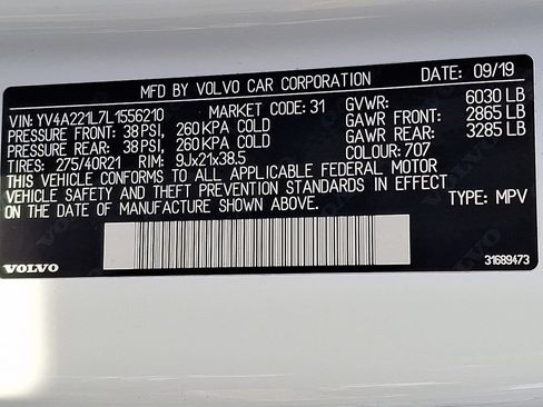 Used 2020 Volvo XC90 T6 Inscription w/ Protection Package Premier AWD/4WD image 29