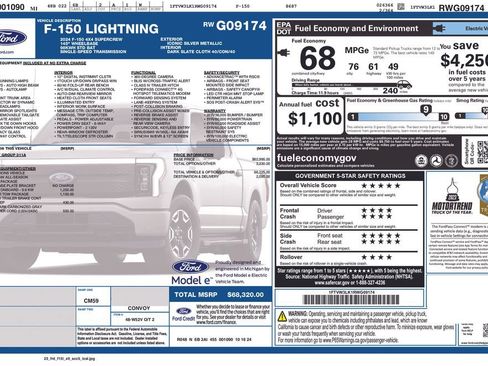 Certified 2024 Ford F150 Lightning XLT w/ Max Trailer Tow Package AWD/4WD image 47