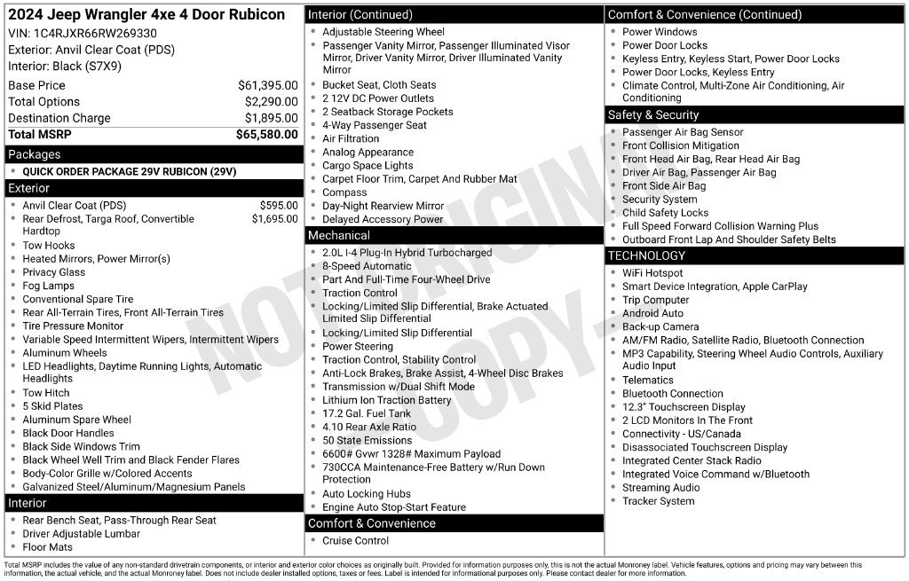 Used 2024 Jeep Wrangler Unlimited Rubicon 4xe AWD/4WD image 35