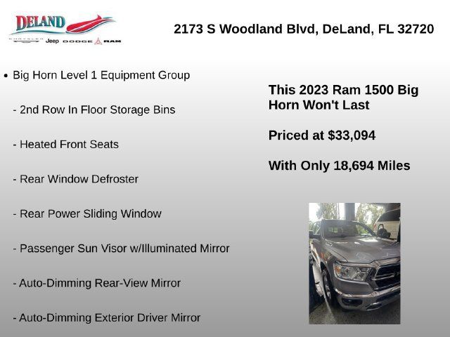 Used 2023 RAM 1500 Big Horn RWD image 2