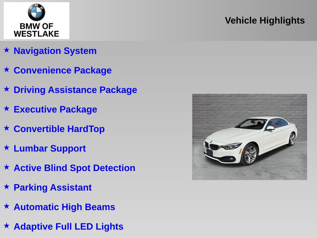 Used 2019 BMW 430i xDrive Convertible w/ Executive Package AWD/4WD image 6