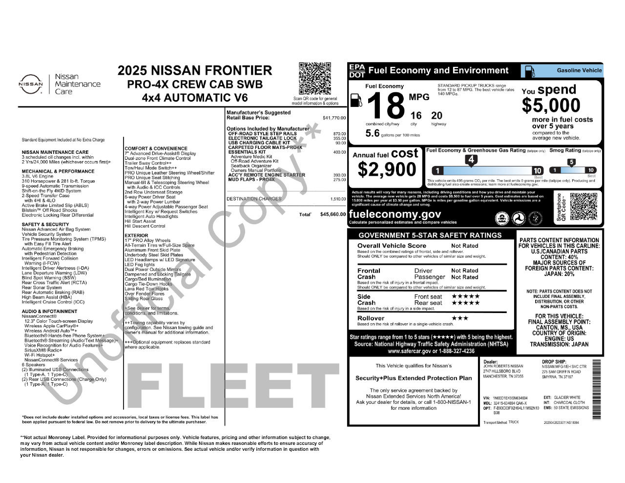 Used 2025 Nissan Frontier PRO-4X AWD/4WD image 5