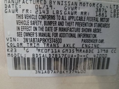 Used 2019 Nissan Sentra SV FWD image 33
