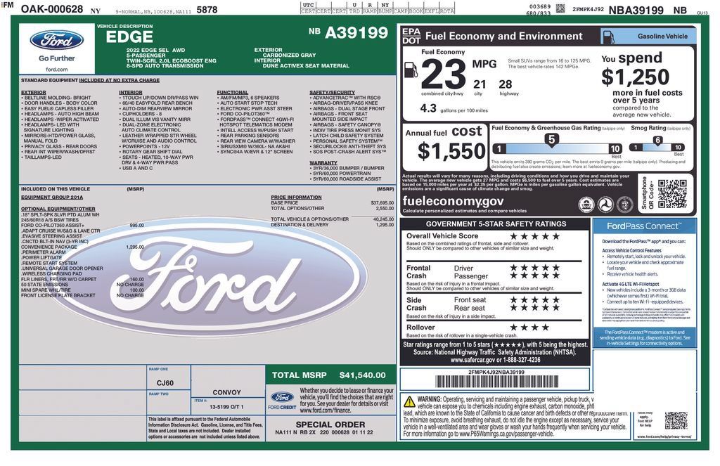 Used 2022 Ford Edge SEL w/ Convenience Package AWD/4WD image 26