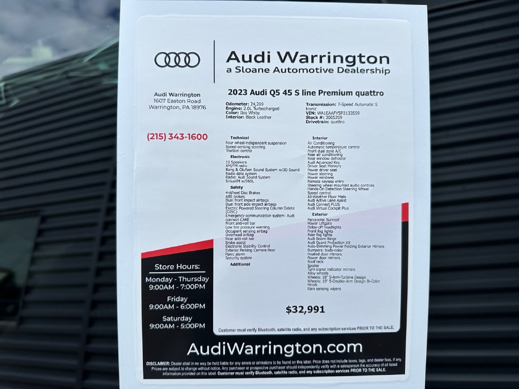 Certified 2023 Audi Q5 2.0T Premium Plus w/ Premium Plus Package AWD/4WD image 36