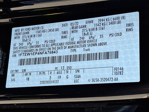 Certified 2022 Ford F150 XLT w/ Equipment Group 302A High image 28