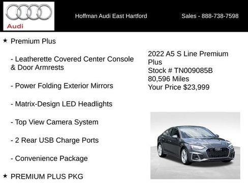 Used 2022 Audi A5 2.0T Premium Plus w/ Premium Plus AWD/4WD image 18