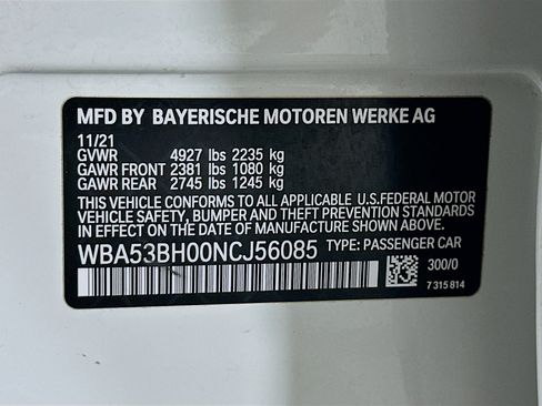 Used 2022 BMW 530i w/ Convenience Package RWD image 12