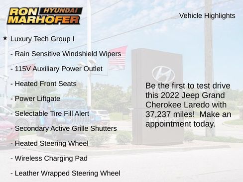 Used 2022 Jeep Grand Cherokee Laredo w/ Luxury Tech Group I AWD/4WD image 2