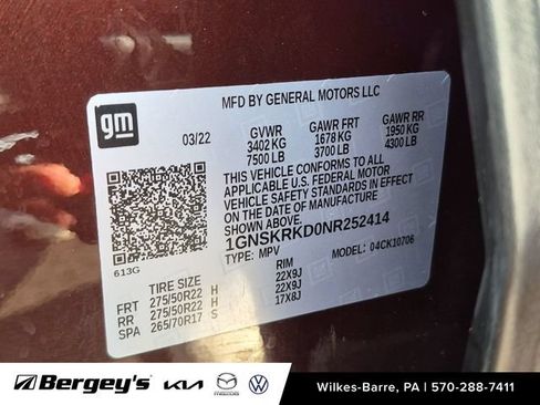 Used 2022 Chevrolet Tahoe RST w/ Luxury Package AWD/4WD image 31
