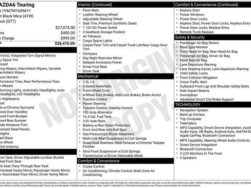 Used 2021 MAZDA MAZDA6 Touring FWD image 17