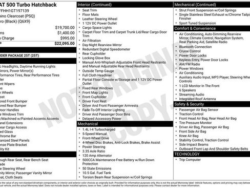 Used 2016 FIAT 500 Turbo image 9