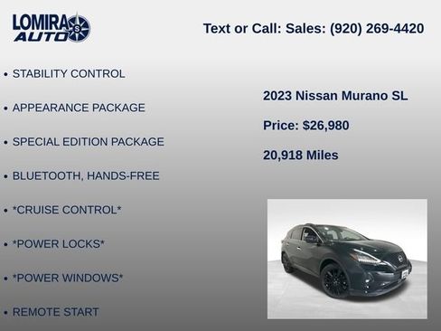 Used 2023 Nissan Murano SL AWD/4WD image 8
