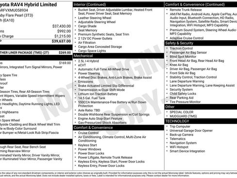 Used 2021 Toyota RAV4 Limited AWD/4WD image 3