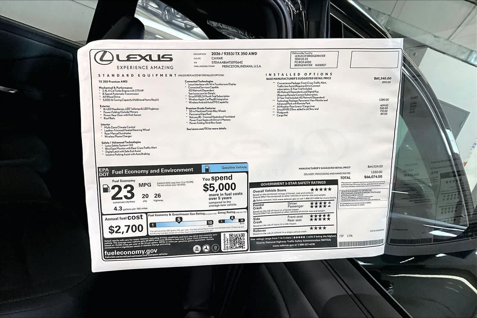 New 2026 Lexus TX 350 AWD image 13