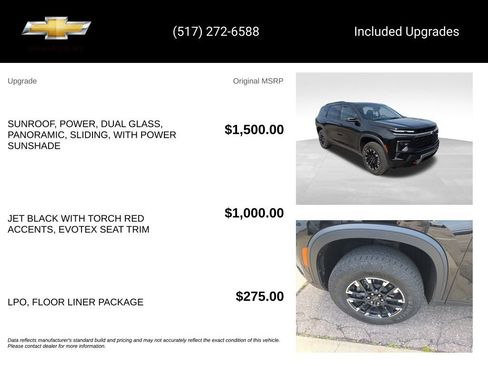 Used 2024 Chevrolet Traverse Z71 w/ LPO, Floor Liner Package AWD/4WD image 5