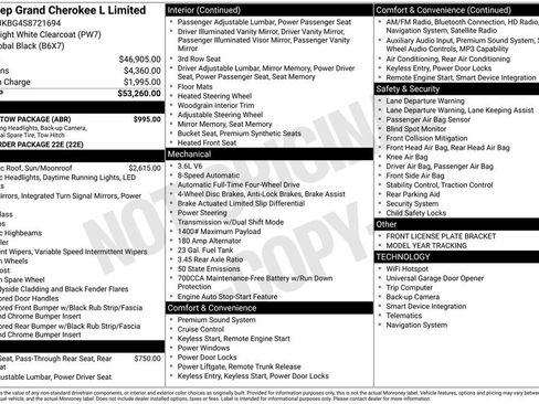 New 2025 Jeep Grand Cherokee L Limited w/ Trailer Tow Package image 3