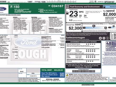 New 2025 Ford F150 Platinum w/ Equipment Group 703A Plus image 41
