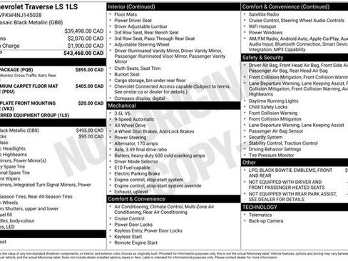 Used 2022 Chevrolet Traverse LS w/ Safety Package AWD/4WD image 1