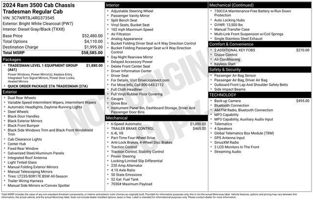New 2024 RAM 3500 Tradesman AWD/4WD image 23