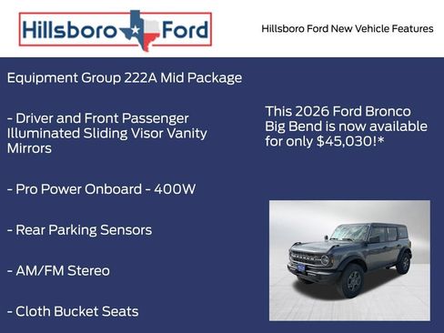 New 2026 Ford Bronco Big Bend AWD/4WD image 10