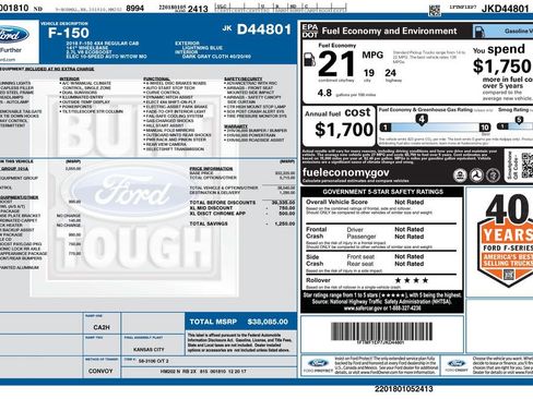 Used 2018 Ford F150 XL w/ Equipment Group 101A Mid AWD/4WD image 10