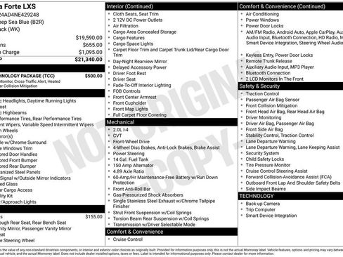 Used 2022 Kia Forte LXS w/ LXS Technology Package image 17