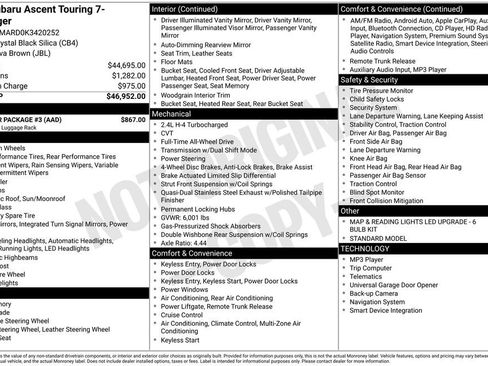 Used 2019 Subaru Ascent Touring w/ Popular Package #3 image 7