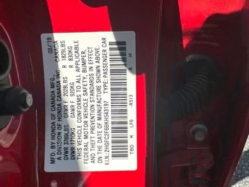 Certified 2019 Honda Civic LX image 11