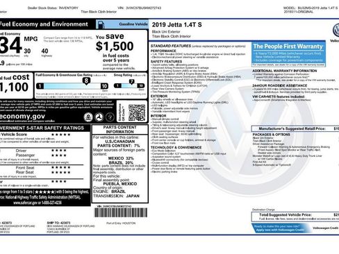 Used 2019 Volkswagen Jetta S FWD image 24