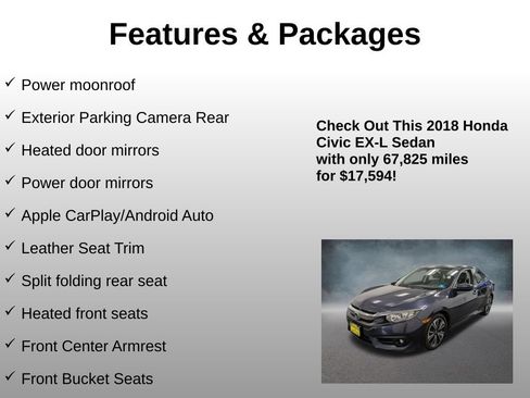 Used 2018 Honda Civic EX-L image 8