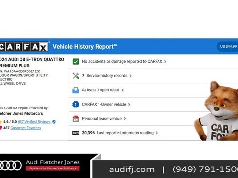 Used 2024 Audi Q8 e-tron Premium Plus w/ Premium Plus Package image 2