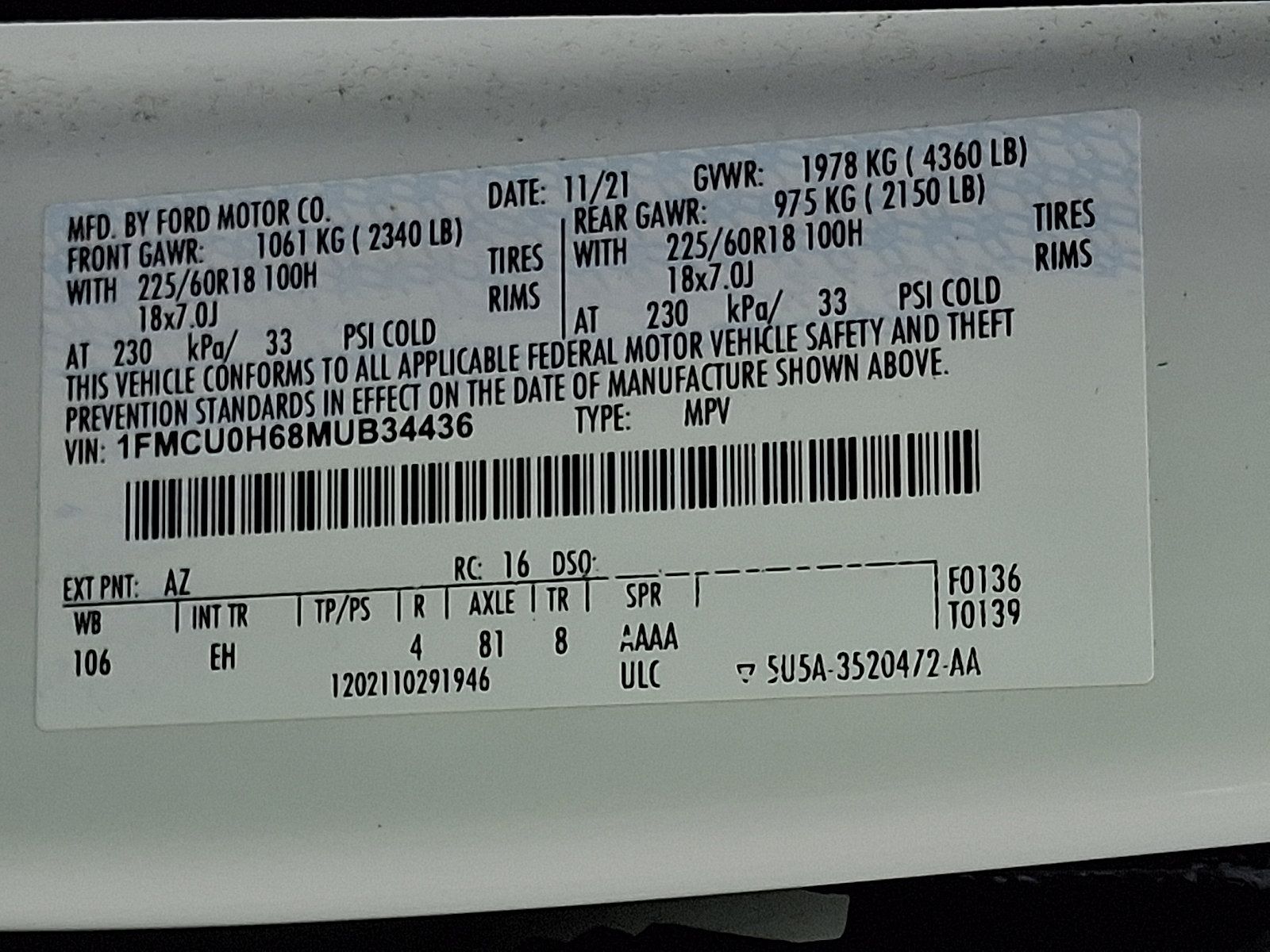 Certified 2021 Ford Escape SEL FWD image 27