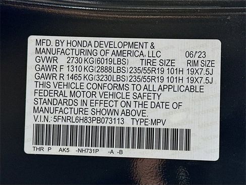 Certified 2023 Honda Odyssey Touring image 35