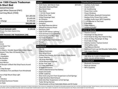 Used 2023 RAM 1500 Tradesman w/ Chrome Plus Package RWD image 15