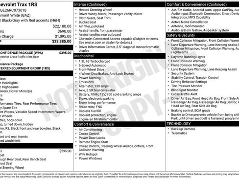 Used 2024 Chevrolet Trax RS w/ Driver Confidence Package FWD image 4