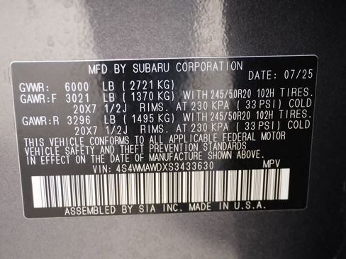 Certified 2025 Subaru Ascent Bronze Edition w/ Onyx Package image 42