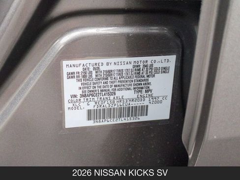 New 2026 Nissan Kicks SV FWD image 25