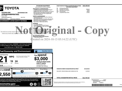 Used 2024 Toyota Tacoma SR5 AWD/4WD image 11