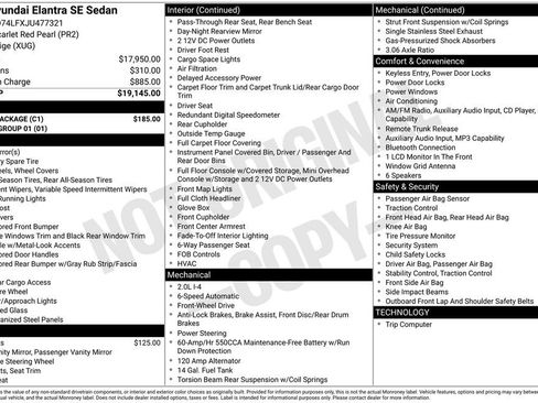 Used 2018 Hyundai Elantra SE w/ Cargo Package image 6