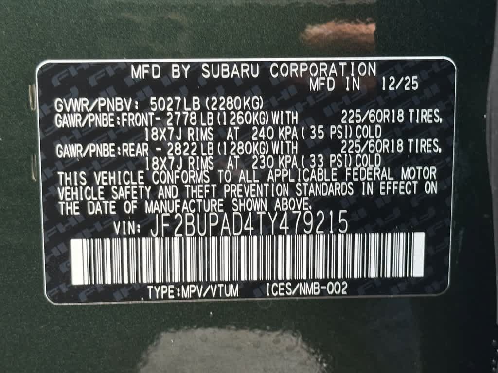 Certified 2026 Subaru Outback Premium AWD/4WD image 21