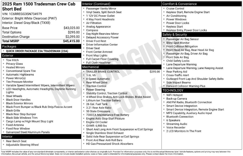 Used 2025 RAM 1500 Tradesman RWD image 33