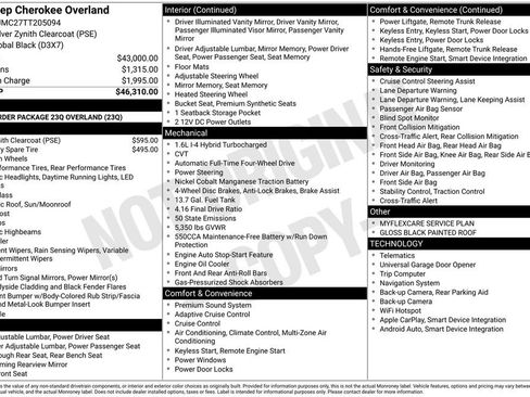 New 2026 Jeep Cherokee Overland AWD/4WD image 9