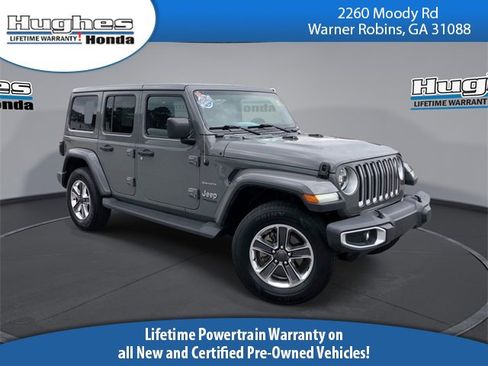 Used 2021 Jeep Wrangler Unlimited Sahara w/ LED Lighting Group image 1